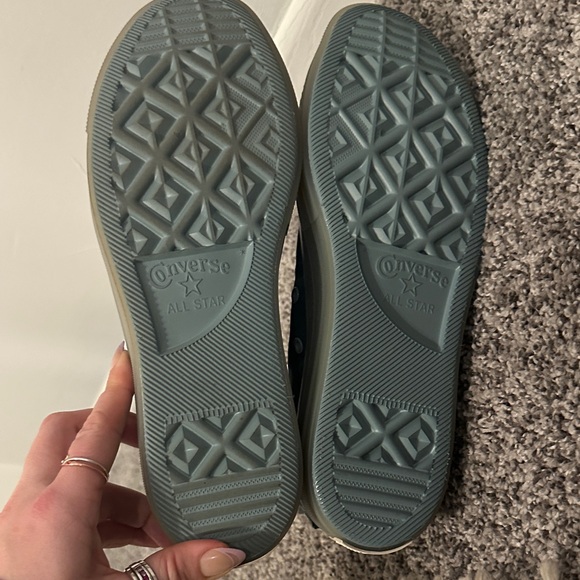 Converse Blue and Gray High-Top Sneakers - Picture 5 of 6